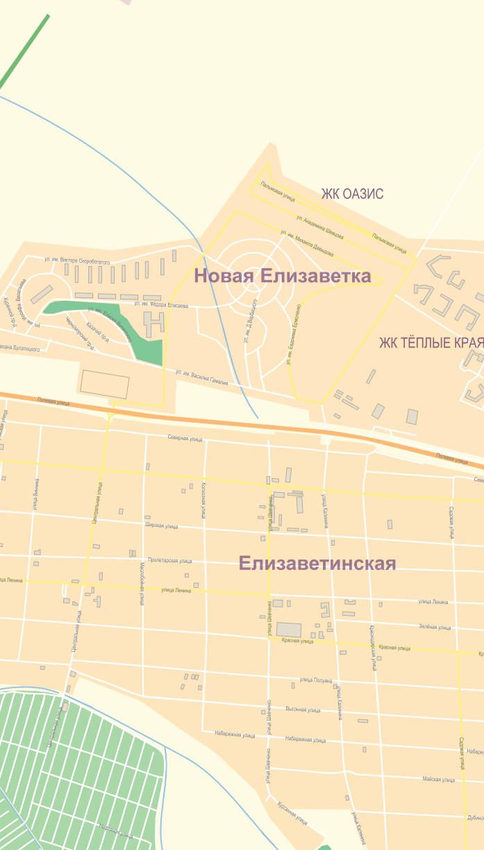 Векторная карта Краснодара